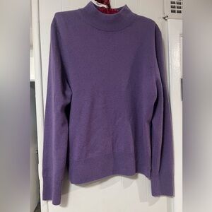 Purple Cashmere Prive Women's Crew Neck Sweater Size Large
